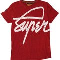 T-shirt grafica da uomo SUPERDRY Top in cotone rosso medio