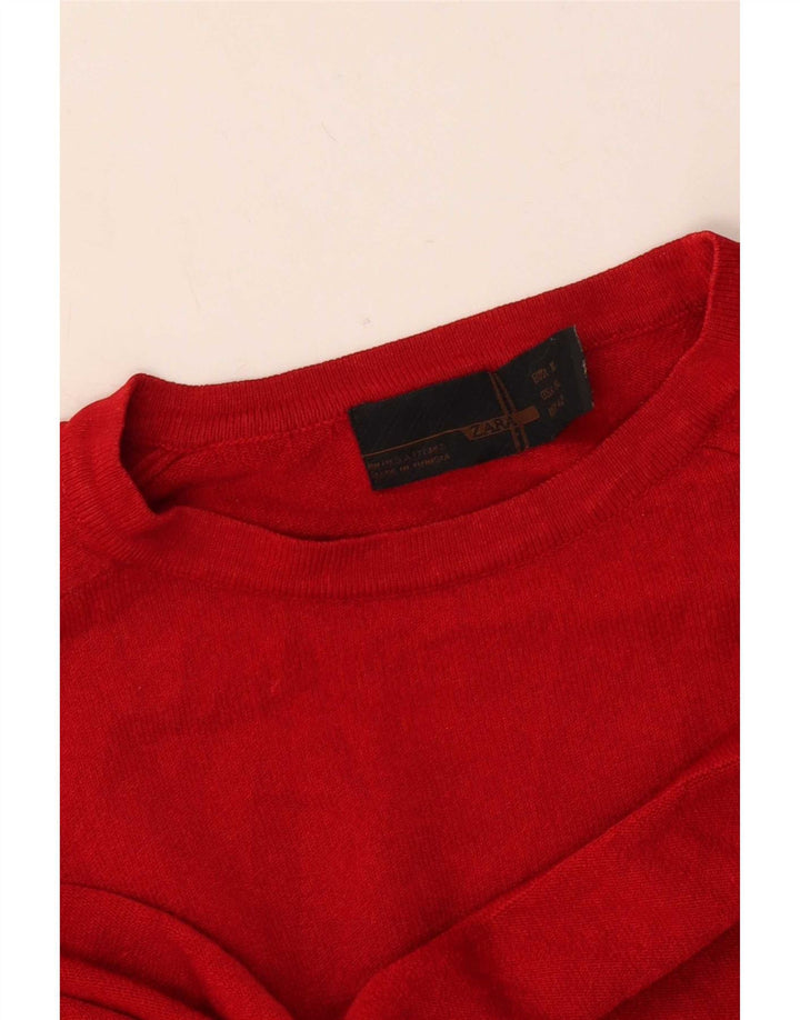 Top Zara da uomo a maniche lunghe XL rosso