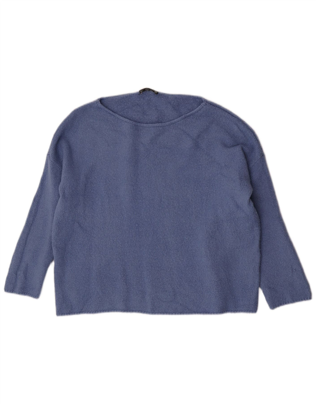 Maglione maglione con scollo a barca da donna Zara UK 14 Blu medio