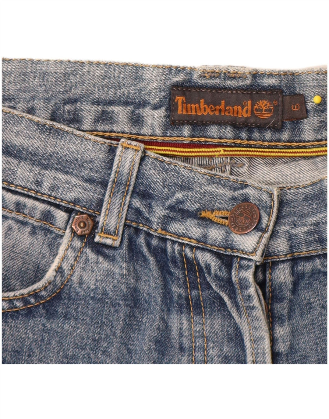 Jeans dritti da donna Timberland US 6 medi W28 L29 Blu