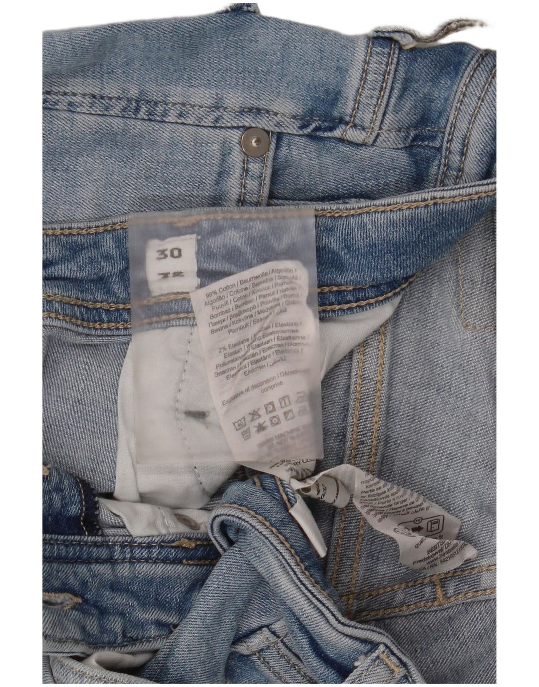 Jack & Jones Uomo GLENN Slim Jeans W30 L32 Cotone Blu