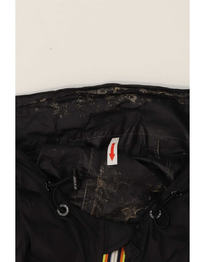 Giacca antipioggia con cappuccio da uomo K-Way UK 36 Small Nera