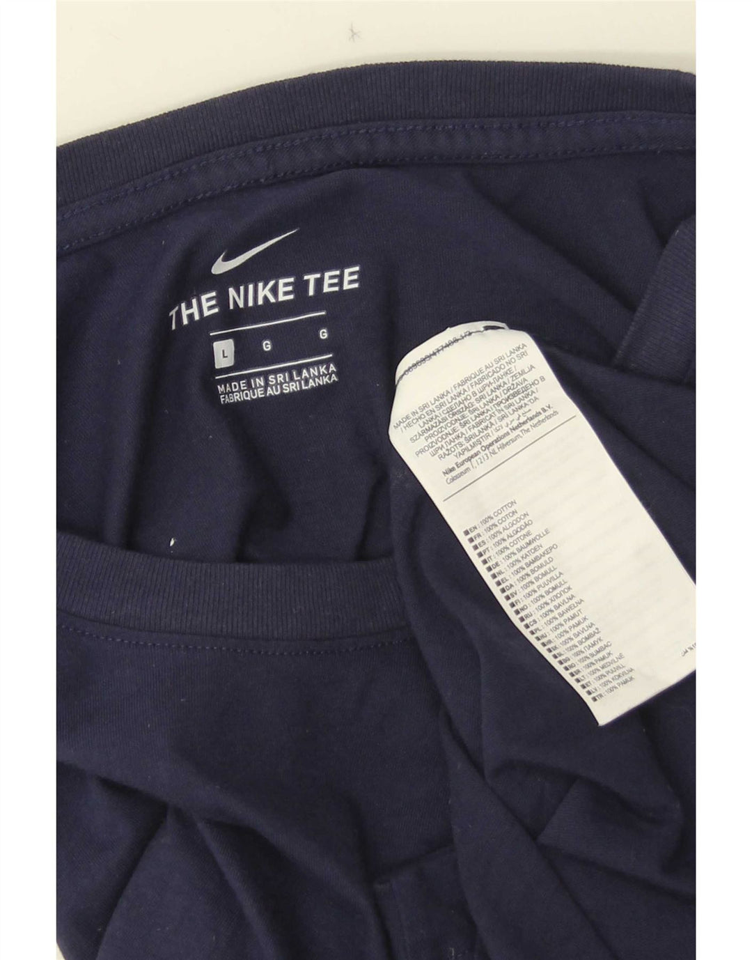 T-shirt da uomo Nike Top Large in cotone blu navy