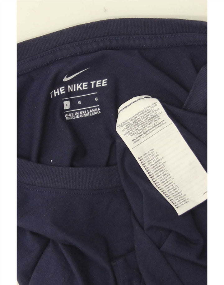 T-shirt da uomo Nike Top Large in cotone blu navy
