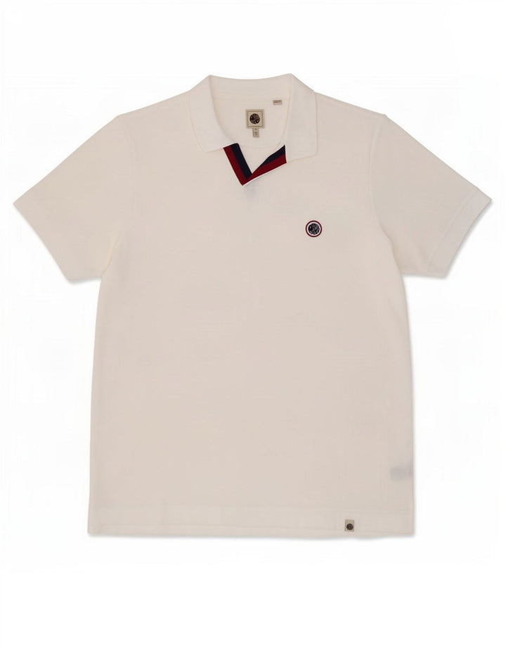 Polo da uomo Pretty Green XL in cotone bianco