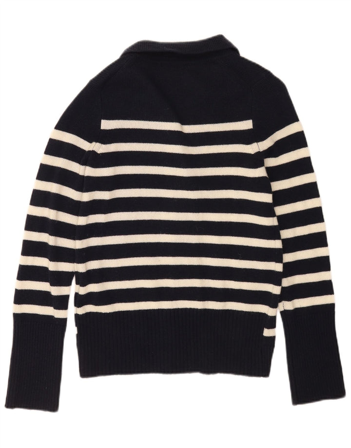 Maglione cardigan autografo da donna Marks & Spencer UK 8 piccolo blu navy