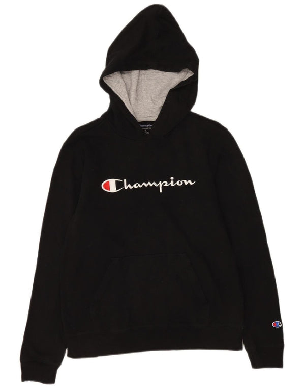 Felpa con cappuccio grafica da donna Champion UK 18 XL cotone nero