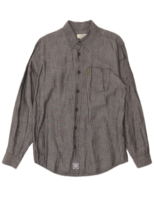 Camicia Armani Uomo Grigio Medio Chiazzato