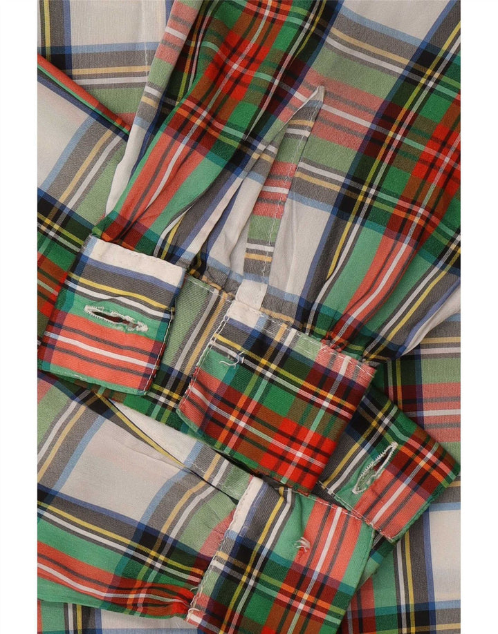 Camicia da donna Benetton IT 46 Grande plaid multicolore in polietilene