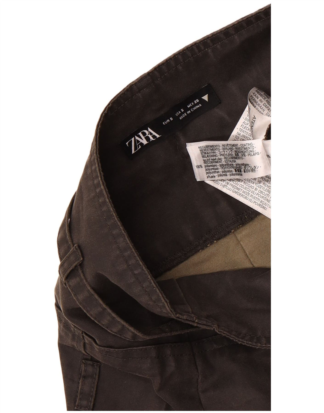 Minigonna Zara da donna piccola W26 poliuretano nero