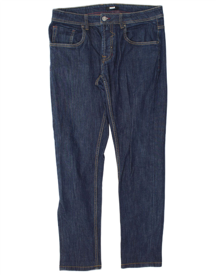 Jeans slim vintage da uomo IT 48 medio W34 L30 cotone blu navy