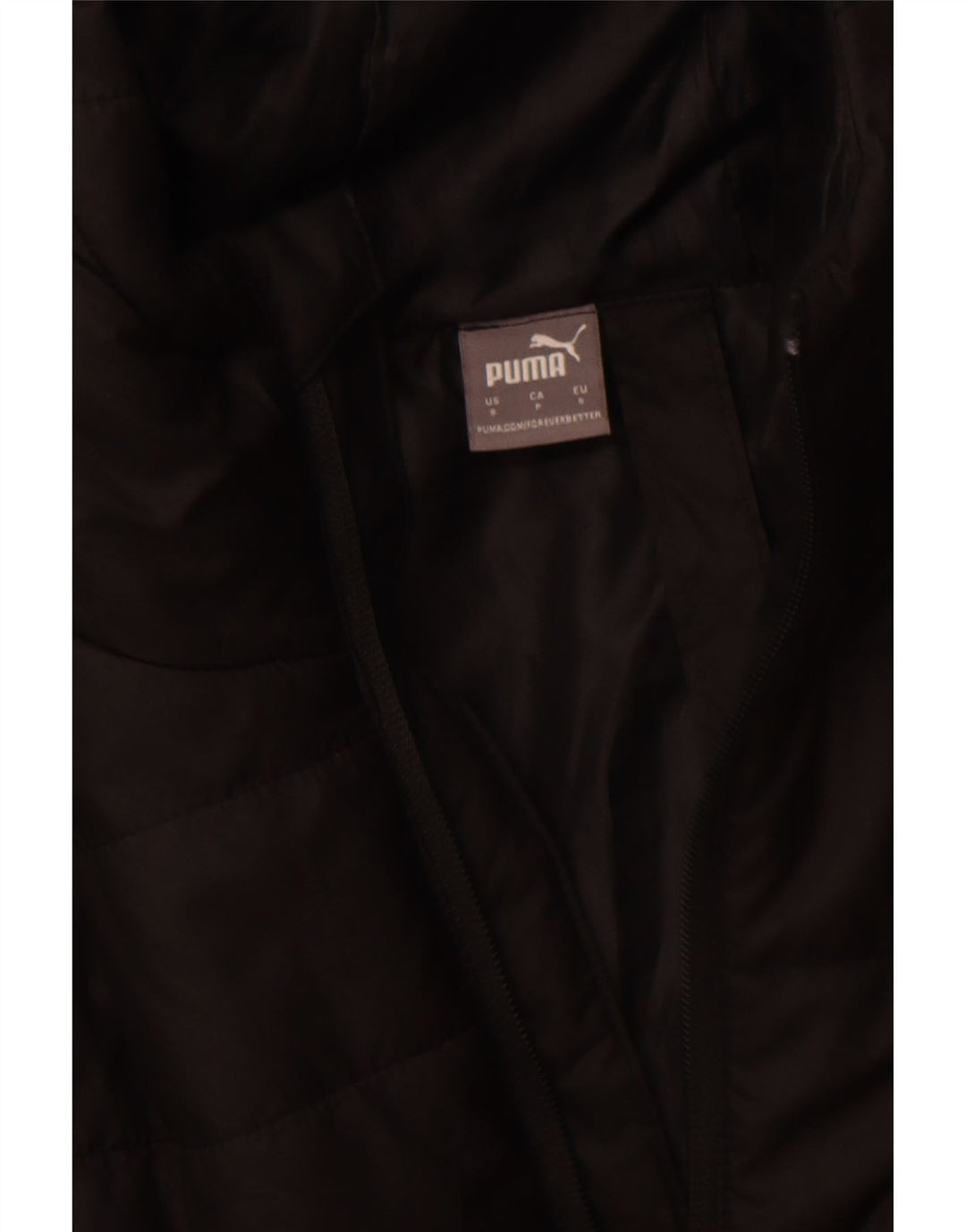 PUMA Mens Hooded Padded Jacket UK 36 Small Black Polyester