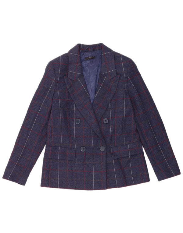 Abito da donna in 2 pezzi Sisley UK 10 piccolo W28 L29 blu navy a quadri