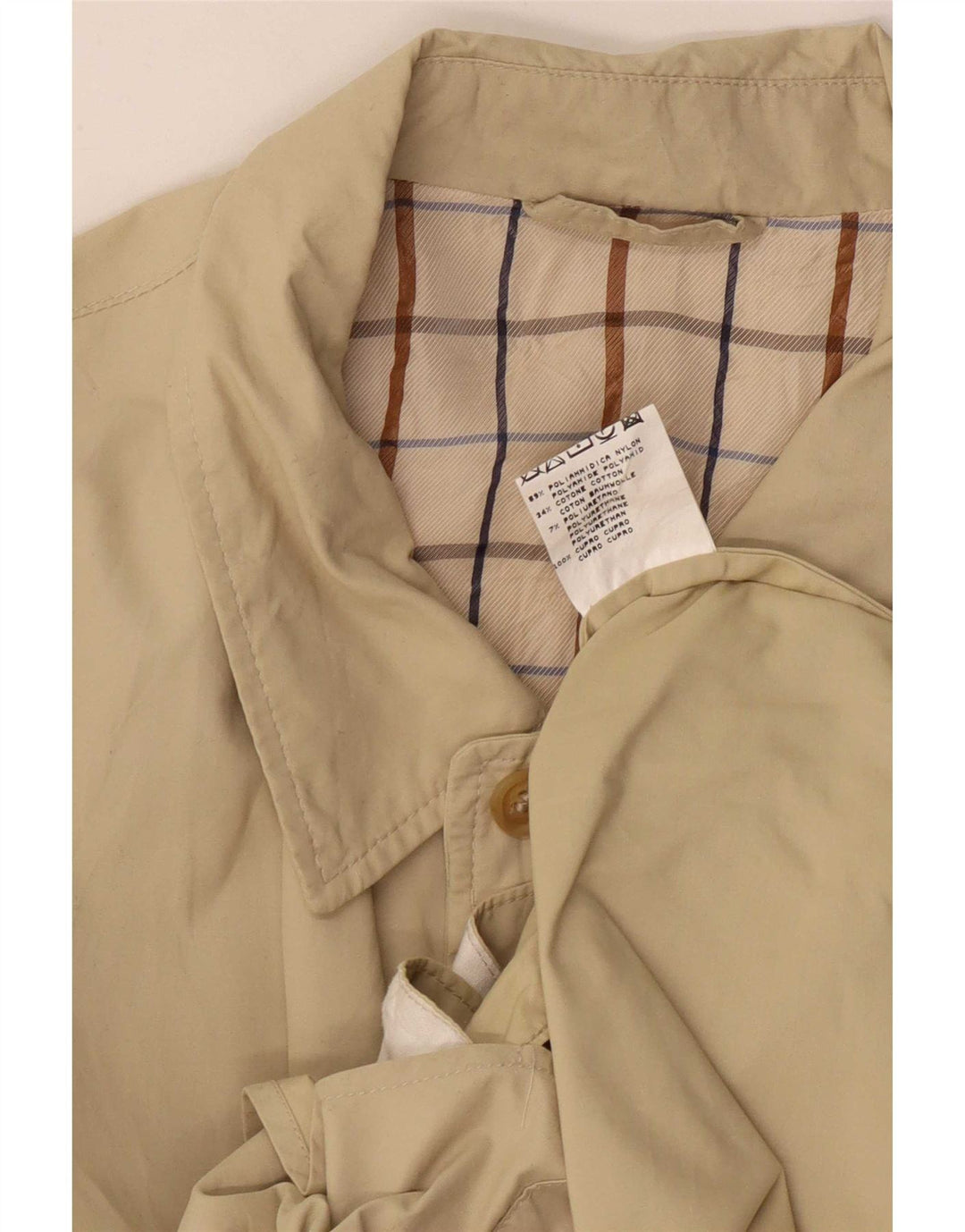 Trench Uomo Aquascutum IT 50 Large Beige Poliammide