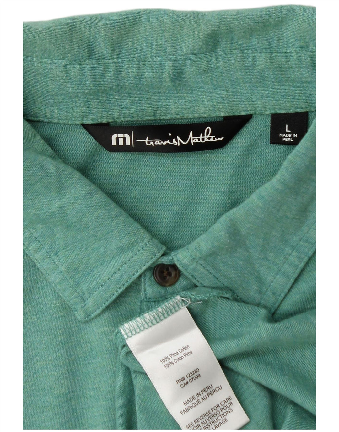 Polo da uomo Travis Mathew grande in cotone verde