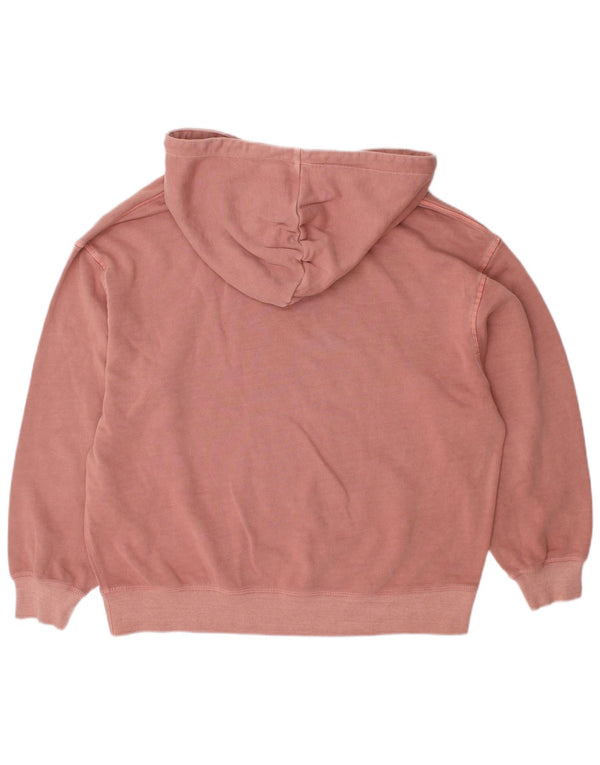 TOMMY HILFIGER Maglione con cappuccio oversize con grafica da donna UK 18 XL Cotone rosa