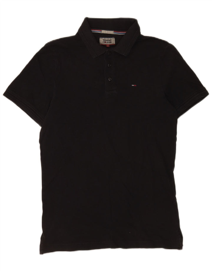 Polo slim fit da uomo Tommy Hilfiger piccola nera