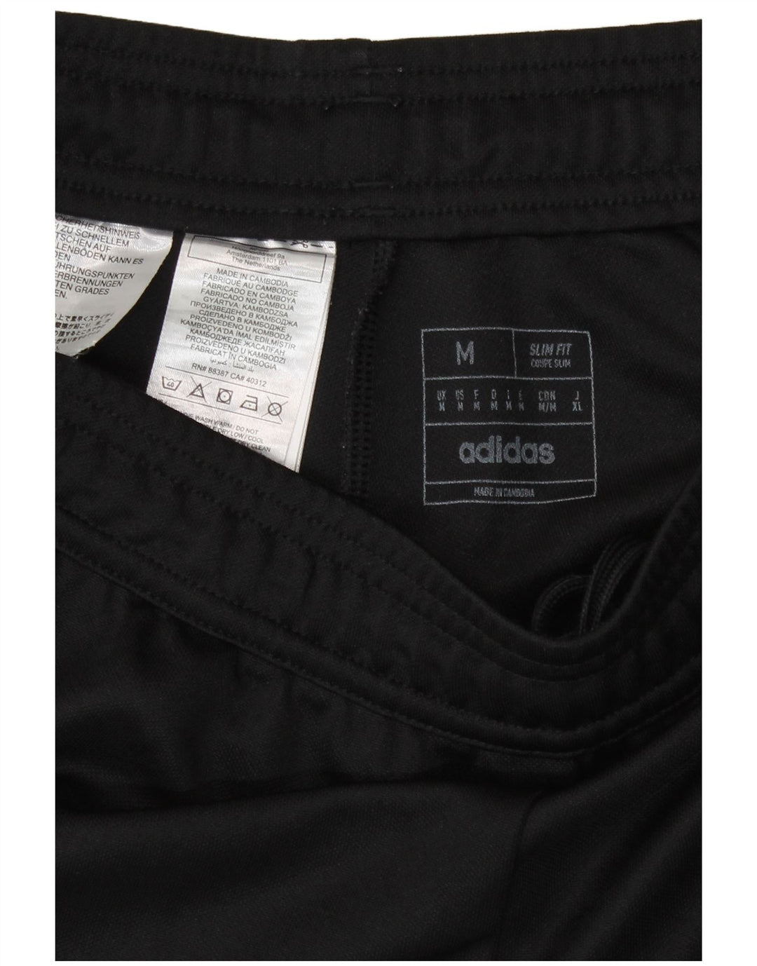 Pantaloni da tuta Adidas Aeroready Slim Fit da uomo in poliestere nero medio