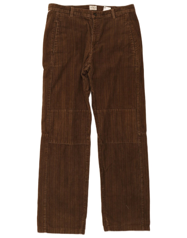 Pantaloni dritti in velluto a coste da uomo Calvin Klein W33 L33 in cotone marrone