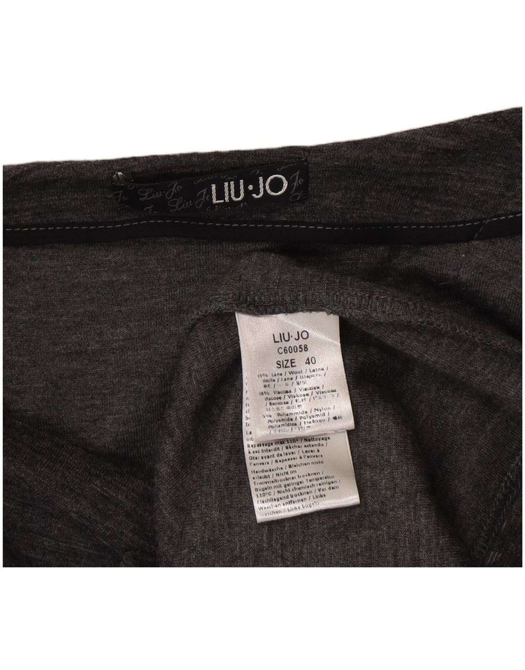Abito Basico Smanicato Donna Liu Jo IT 40 Small Grigio Lana