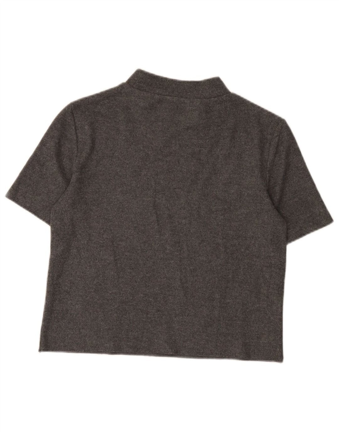 T-shirt corta da donna Zara UK 10 piccola grigia in poliestere