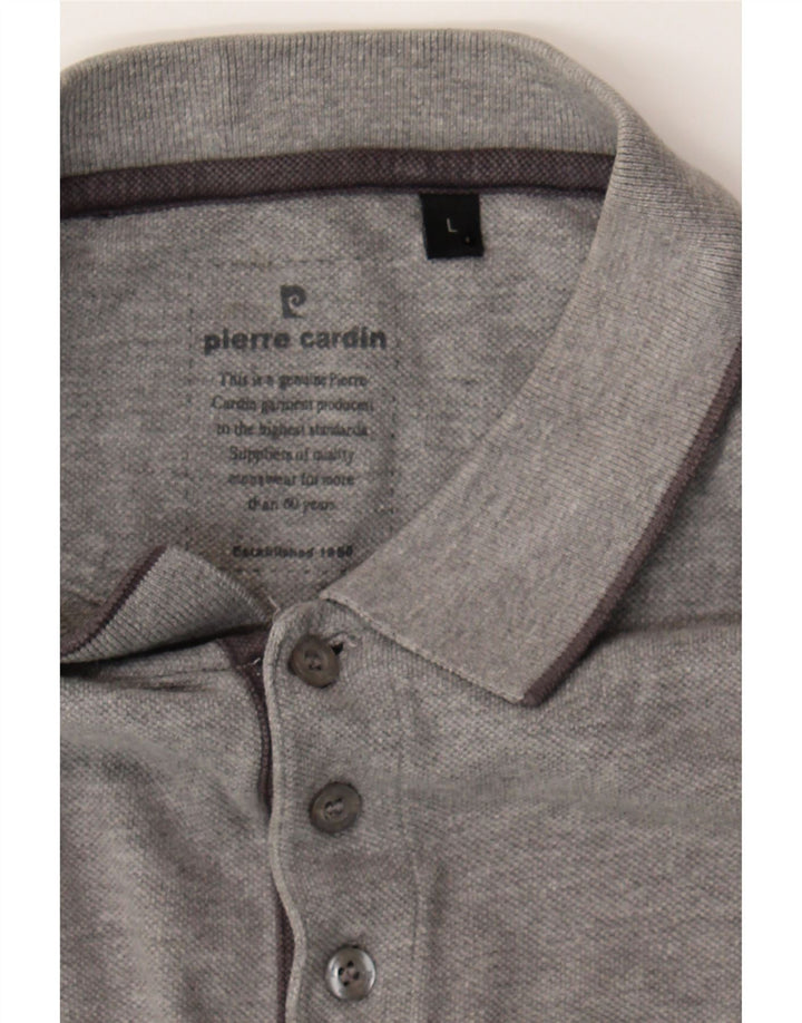 PIERRE CARDIN Mens Polo Shirt Large Grey Cotton Vintage Pierre Cardin and Second-Hand Pierre Cardin from Messina Hembry 