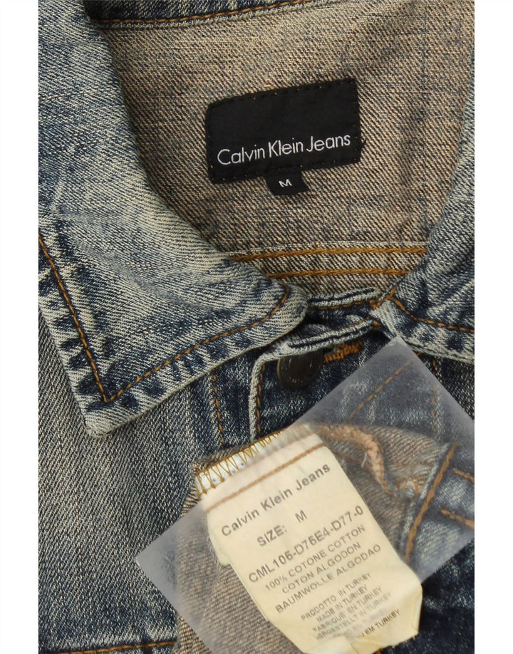 CALVIN KLEIN JEANS Giacca di jeans da uomo UK 38 Cotone blu medio