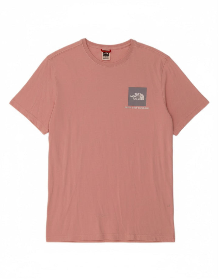 THE NORTH FACE Mens T-Shirt Top Medium Pink Cotton