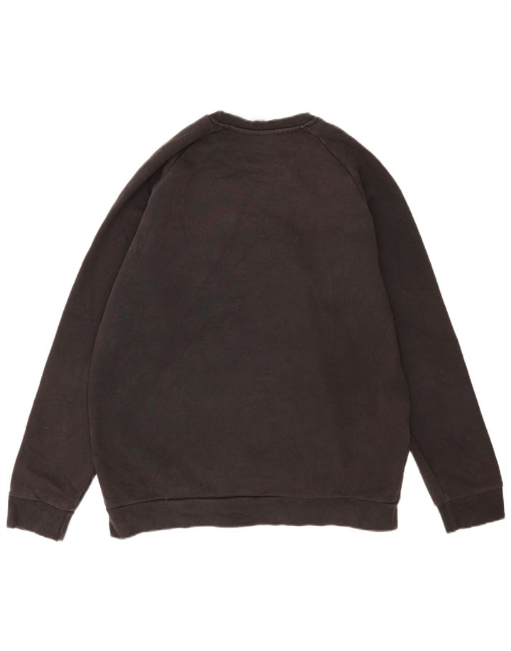 Felpa Adidas Uomo Maglione Grande Cotone Nero