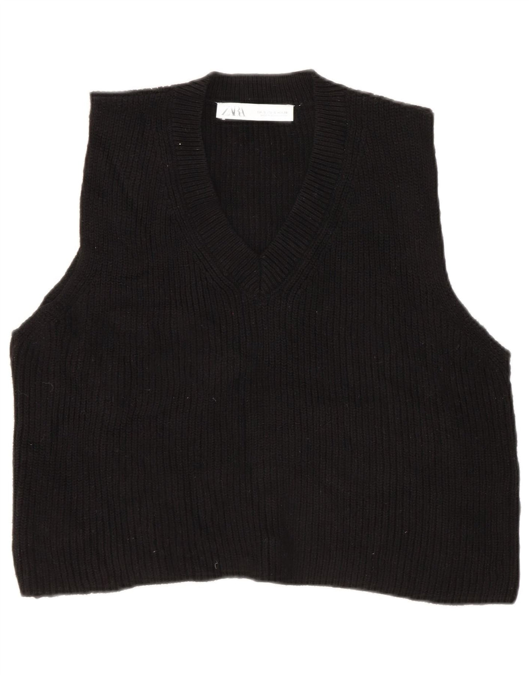 Canotta corta da donna Zara UK 10 piccola nera