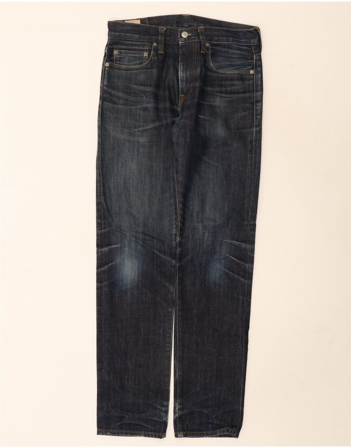 J. CREW Jeans dritti da uomo 770 W29 L32 Blu navy