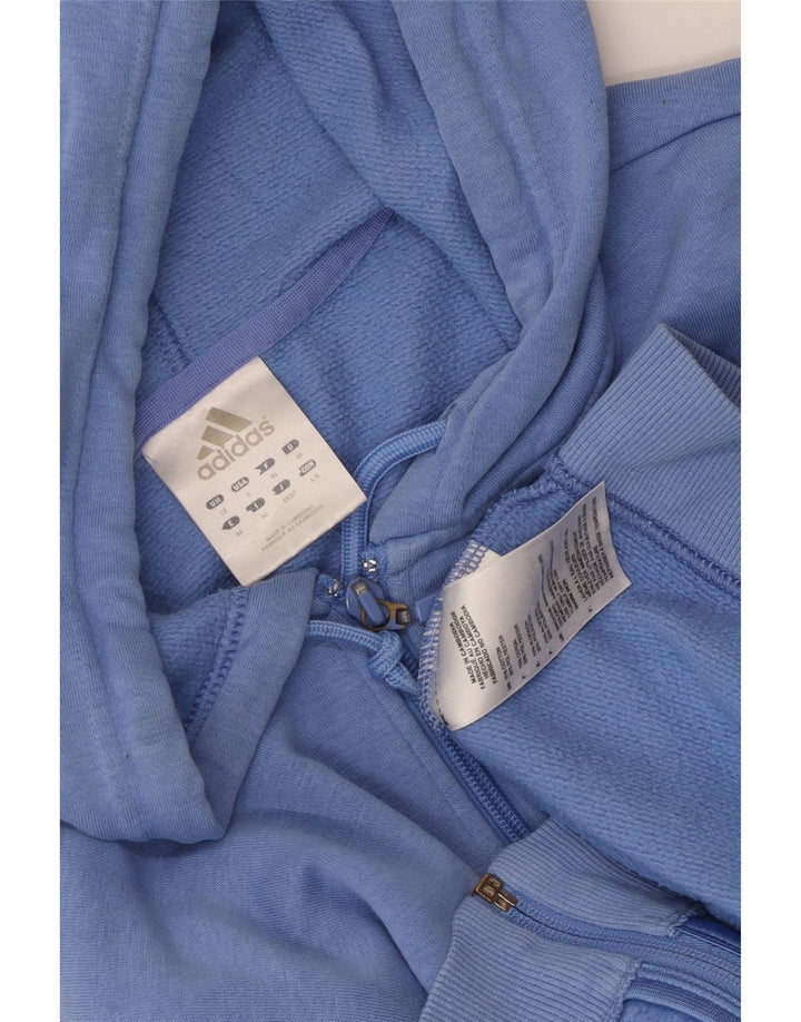 Felpa con cappuccio da donna ADIDAS UK 18 XL cotone blu