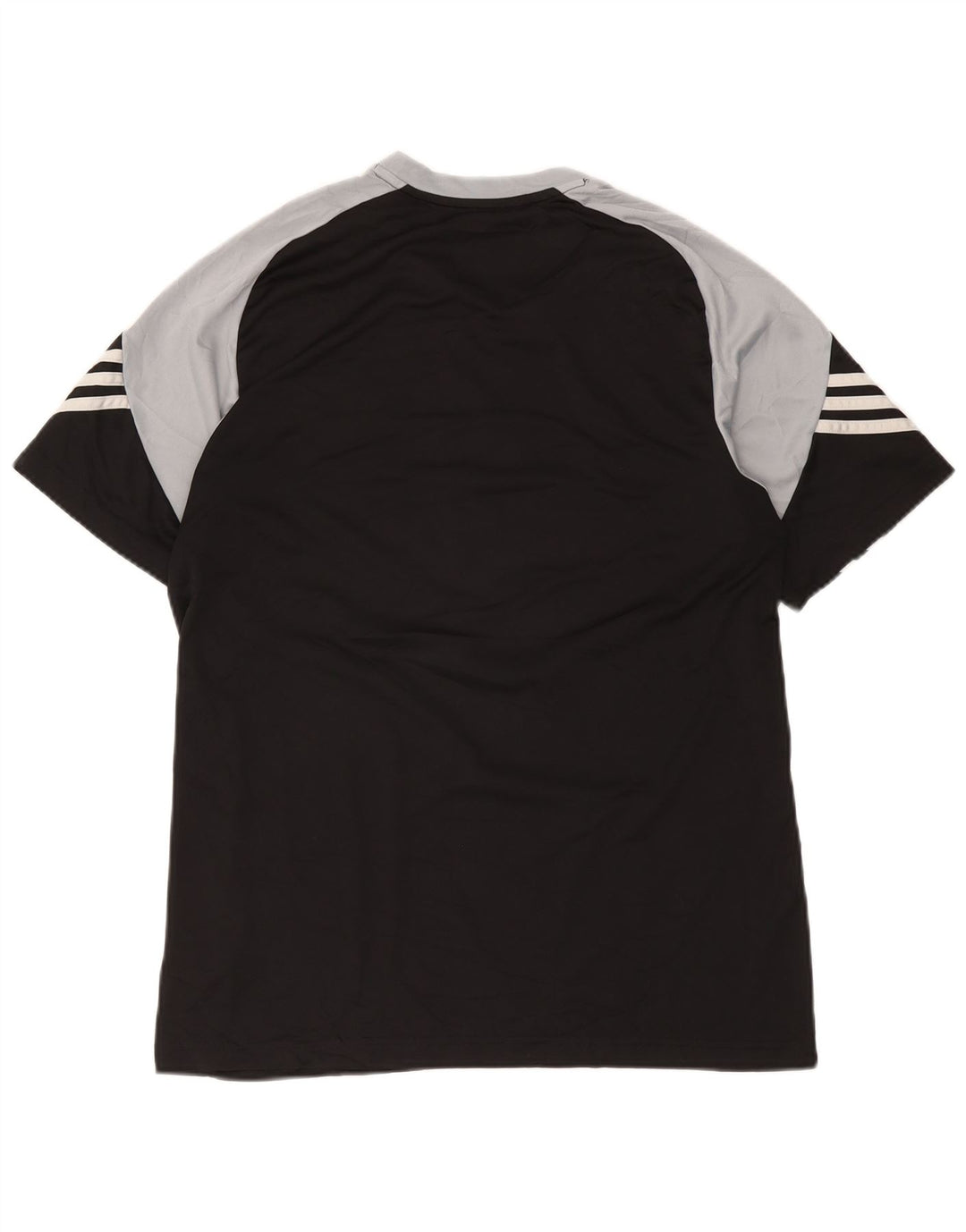 Adidas Uomo Climalite Graphic T-shirt Top Large Nero Colourblock Poliestere