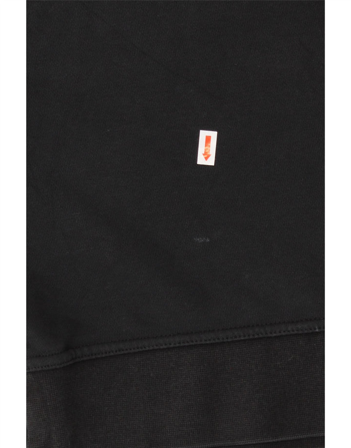 NIKE Womens Oversized Crop Graphic Sweatshirt Jumper UK 10 Small Black