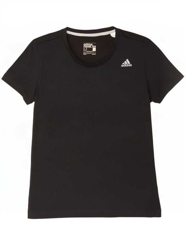 T-shirt da donna Adidas Top UK 12/14 Medium Nero Poliestere
