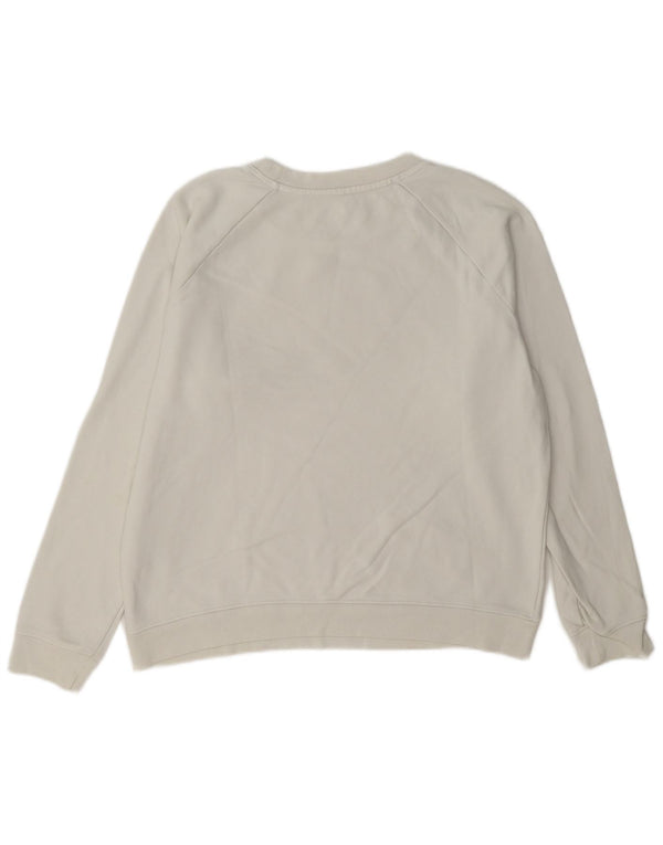 Levi's Donna Felpa oversize con grafica Maglione UK 10 Piccolo Cotone bianco