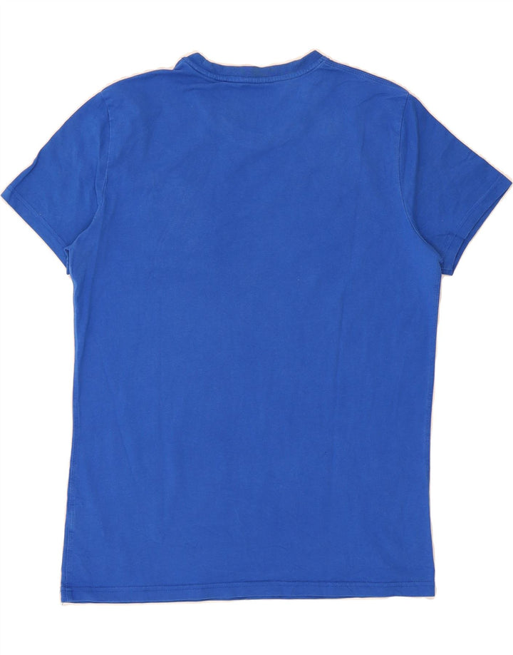 SUPERDRY Mens Graphic T-Shirt Top Large Blue Cotton Vintage Superdry and Second-Hand Superdry from Messina Hembry 