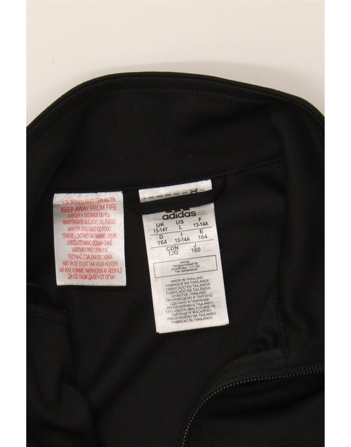 ADIDAS Boys Aeroready Tracksuit Top Jacket 13-14 Years Black Polyester Vintage Adidas and Second-Hand Adidas from Messina Hembry 