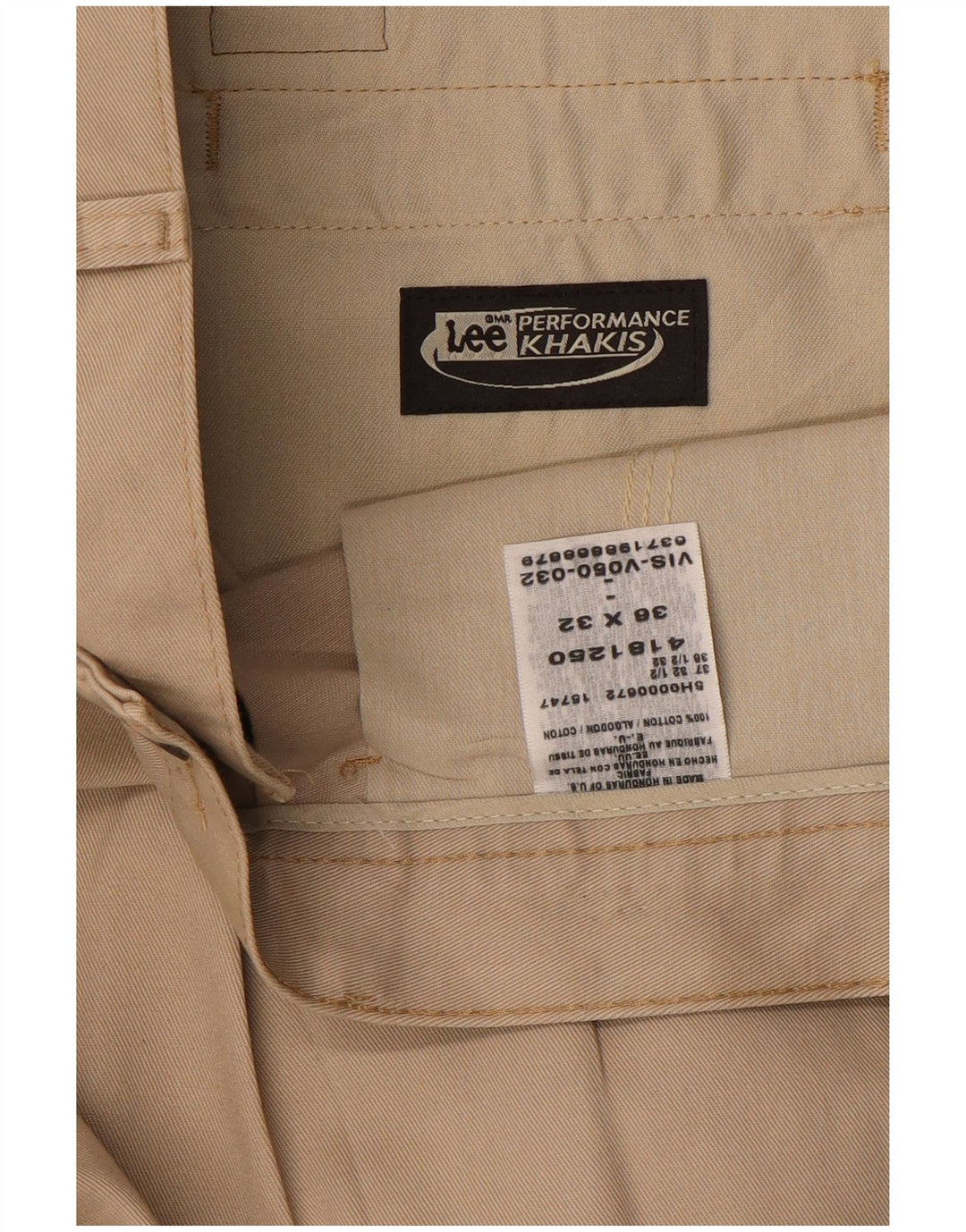 Pantaloni chino con pegged uomo kaki LEE W36 L32 in cotone beige