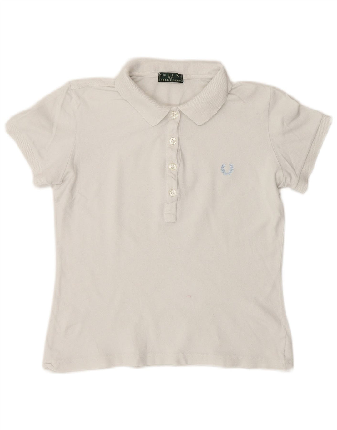 Polo corta da donna Fred Perry UK 12 cotone bianco medio