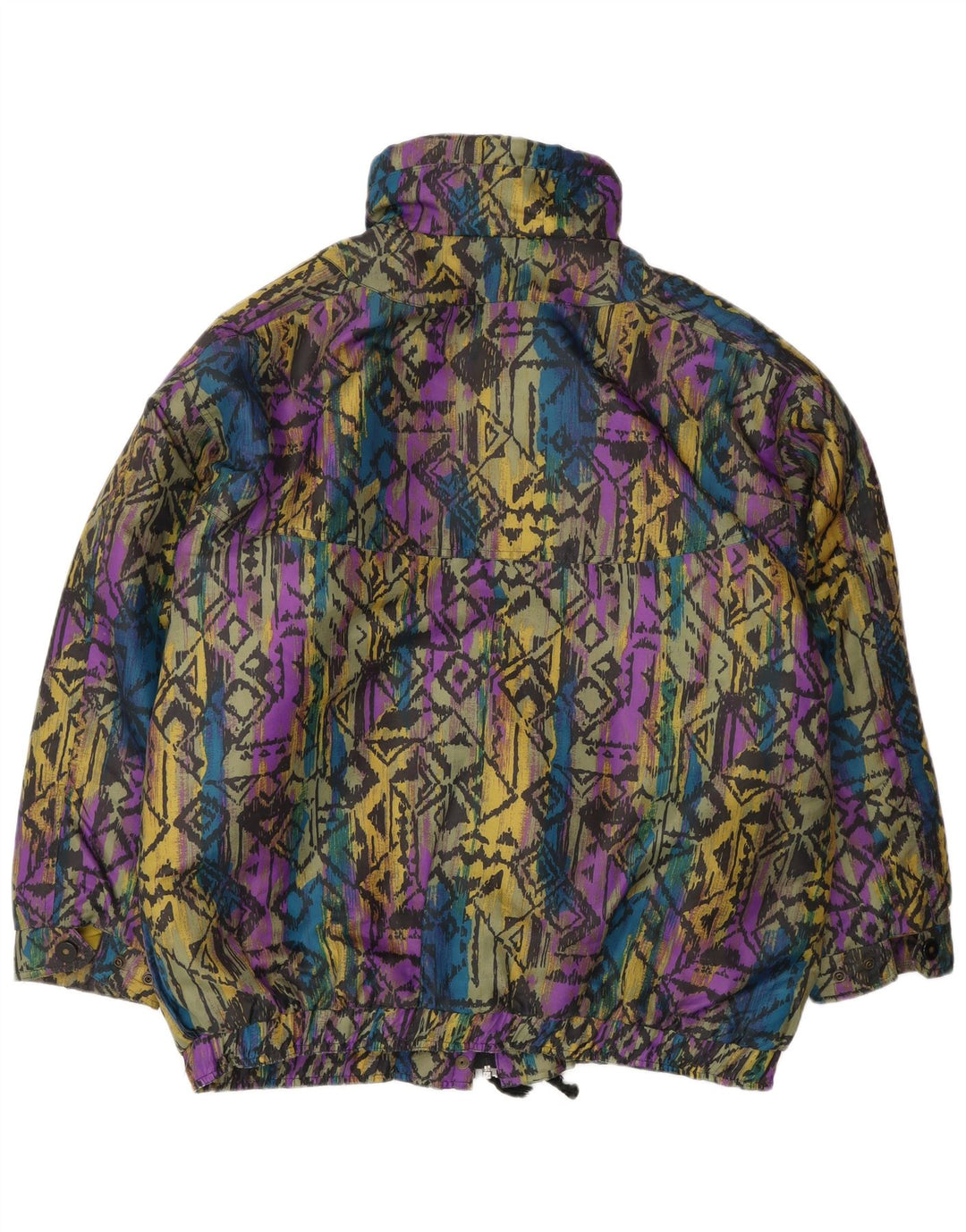 Giacca a vento vintage da donna EU 40 media multicolore geometrica