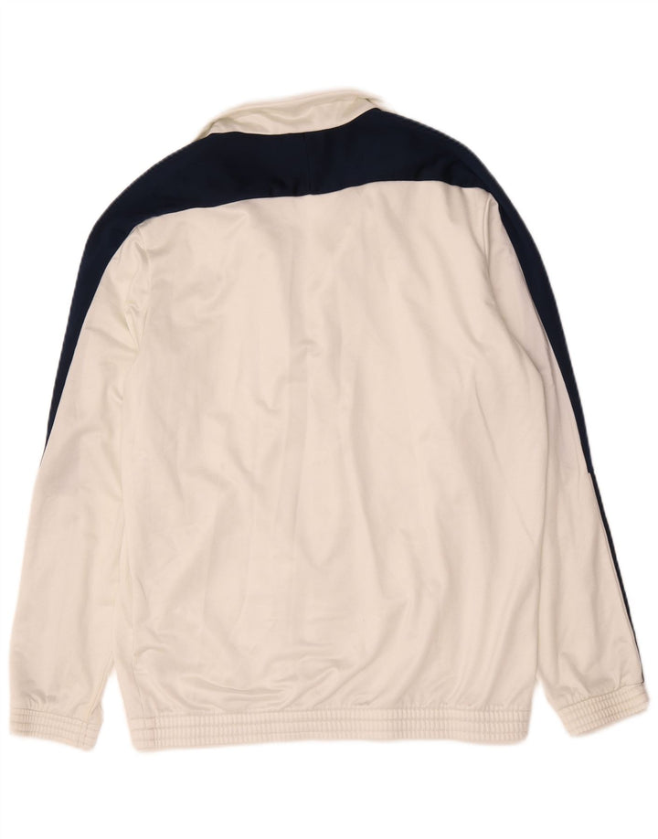 Giacca da tuta da uomo Adidas UK 44/46 Large Poliestere color block bianco