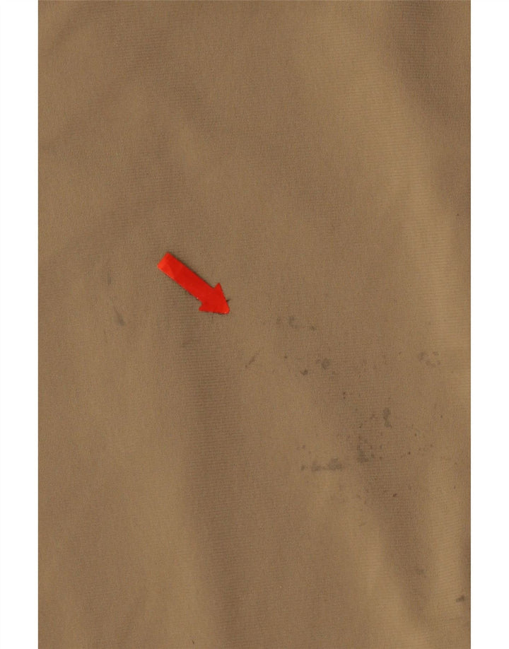 Felpa Nike da uomo con zip e collo, piccola, in poliestere beige