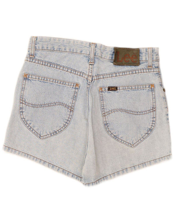 Pantaloncini di jeans a vita alta a gamba larga Melrose da donna Lee W29 cotone blu medio