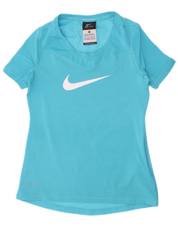 T-shirt grafica Nike per ragazze, 6-7 anni, XS, blu, in poliestere