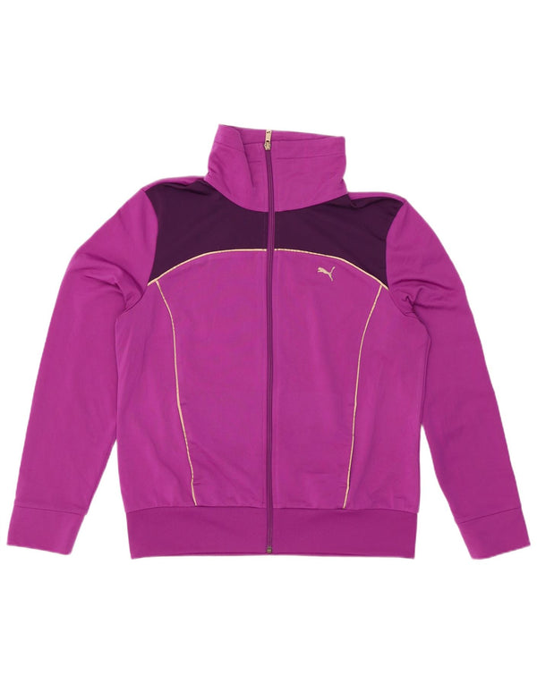 Giacca da tuta da donna PUMA UK 16 Large Viola Colourblock Poliestere