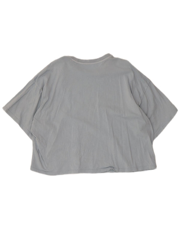 T-shirt grafica corta da donna Billabong UK 14 cotone blu medio