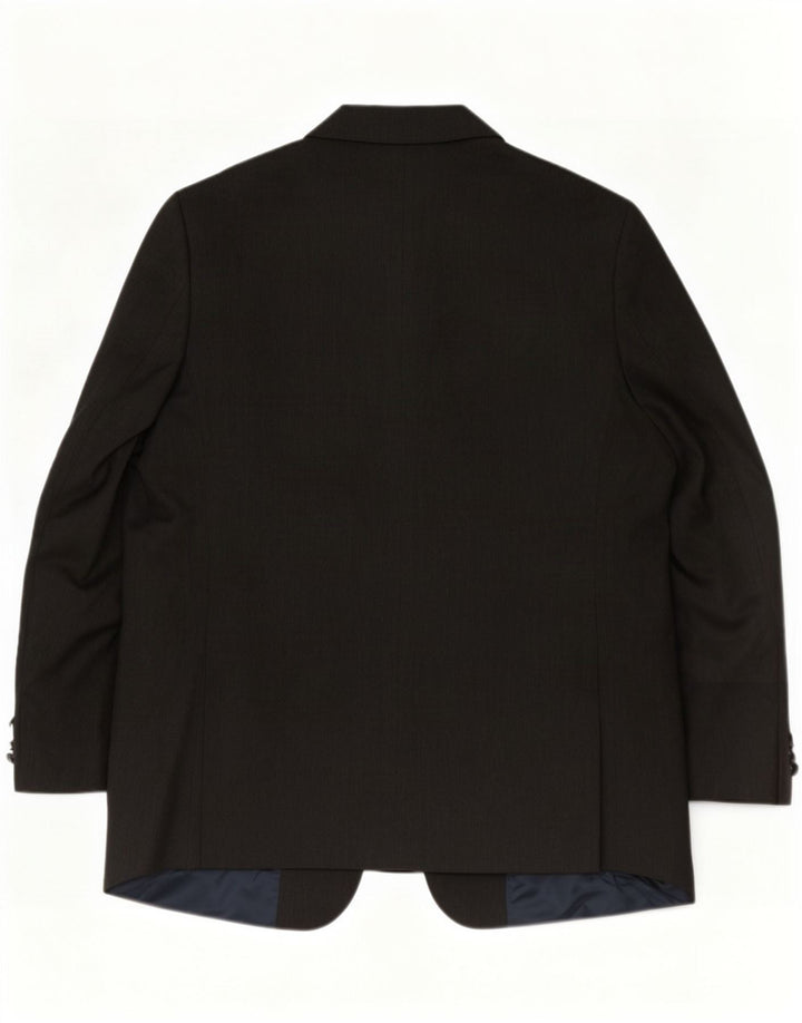 Giacca blazer lunga a 2 bottoni Marks & Spencer da uomo UK 46 XL poliestere grigio