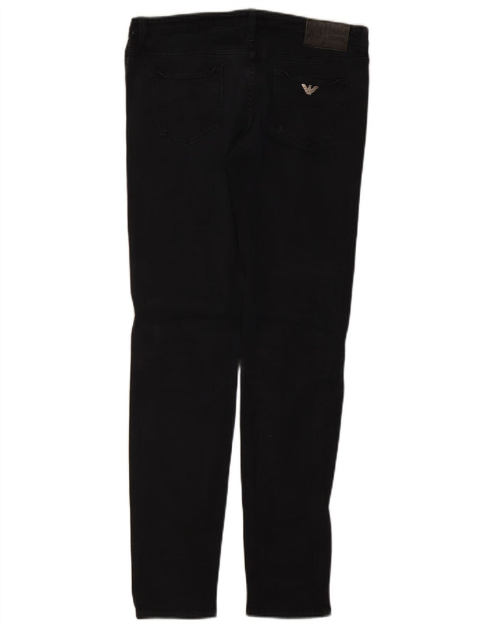 Jeans skinny da donna ARMANI W29 L29 cotone nero
