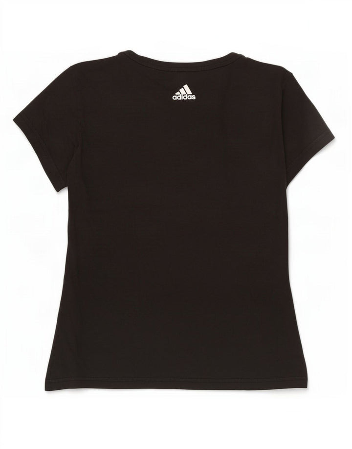 T-shirt grafica da donna Adidas Top UK 12 media nera
